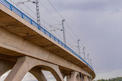 Low angle view of bridge against sky