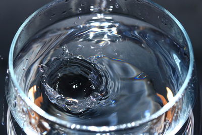 Close-up of water in glass