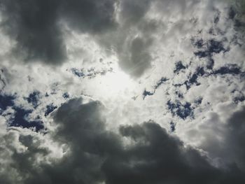 Low angle view of clouds in sky