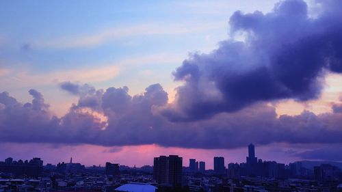 City at sunset