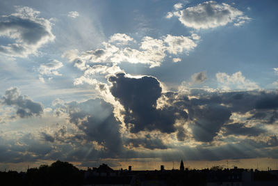 Scenic view of cloudy sky during sunset