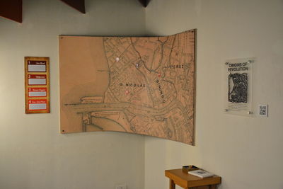 Text on wall at home