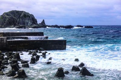 Scenic view of sea against sky
