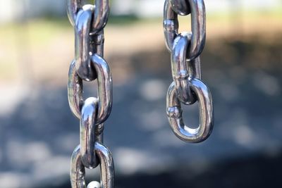 Close-up of metal chain