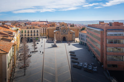 Buildings in city against sky