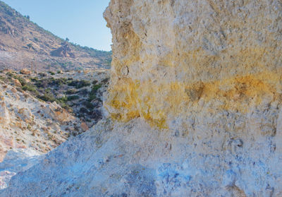 Scenic view of rock formation against sky