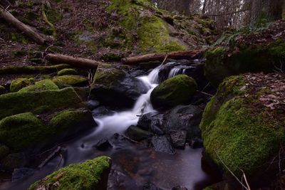 Stream flowing through rocks