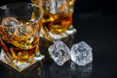 Close-up of glass on table