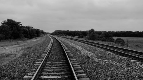 Railway tracks against sky