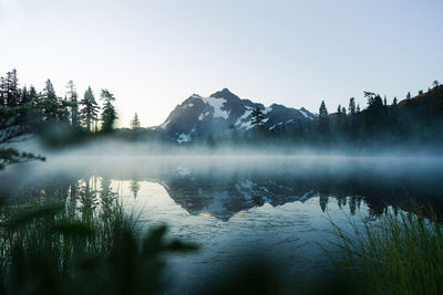 Sunrise at mt. baker, wa