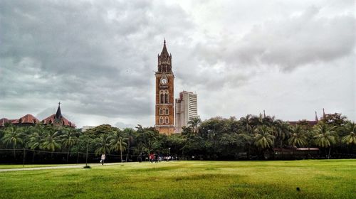 View of built structure against cloudy sky