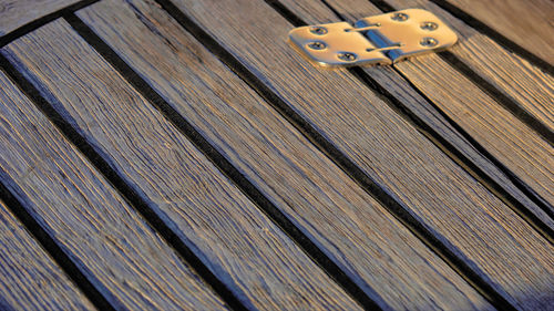 Full frame shot of teak deck