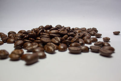 Close-up of roasted coffee beans