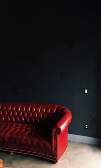 Red chairs in shelf