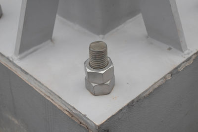 Bolts for fixing steel columns to concrete floors.