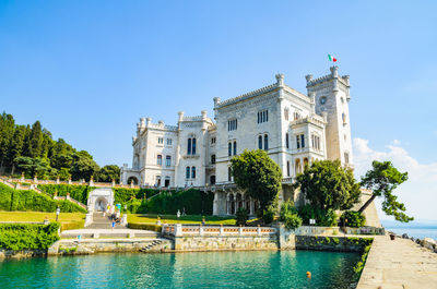 View of historical building against blue sky