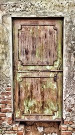Close-up of closed window