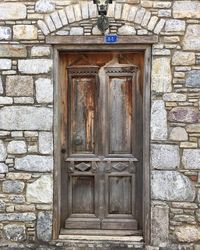 Close-up of closed door