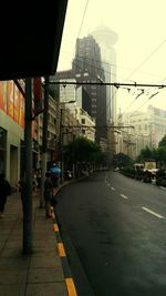 City street against sky