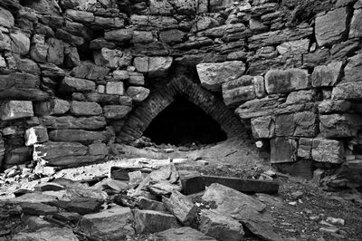 Close-up of stone wall