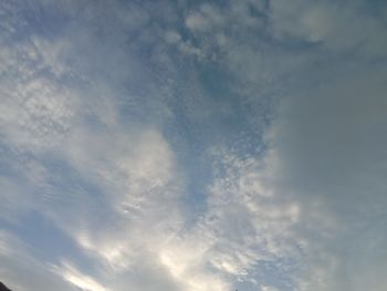 Low angle view of clouds in sky