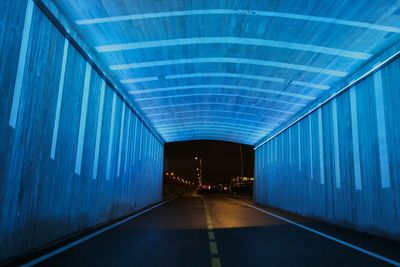 View of empty bike tunnel