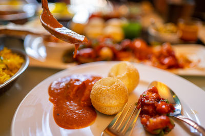 Close-up of food in plate