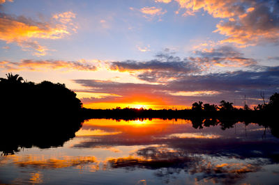 Sunset over river