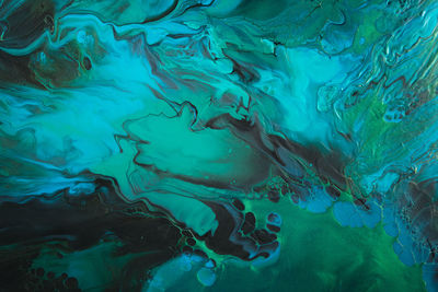 Full length of abstract painting