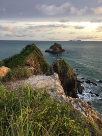 Scenic view of sea against sky