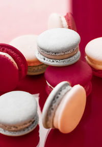 Close-up of macaroons