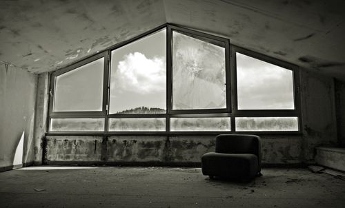 Interior view of abandoned building