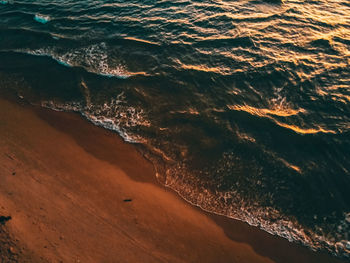 High angle view of beach