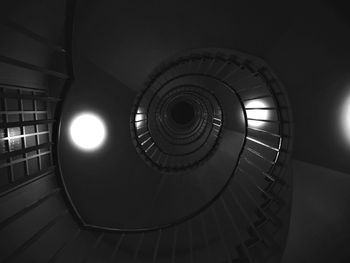 Low angle view of spiral staircase