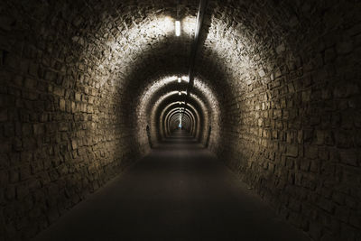 View of empty tunnel