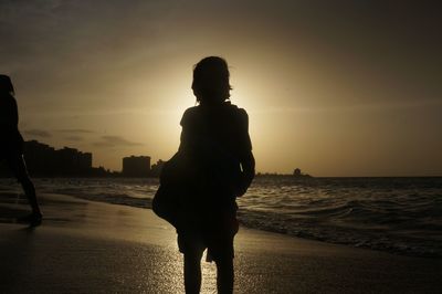 View of sea at sunset