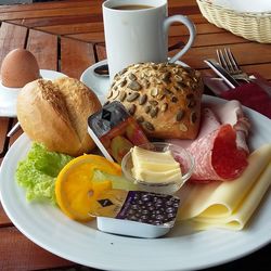 Close-up of served food