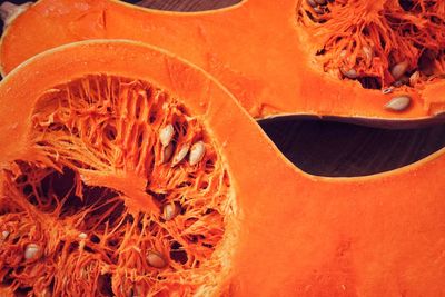 Close-up of orange slice in sea