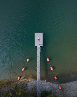 Close-up high angle view of sea