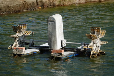 Boats in lake