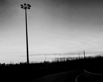 Street light against sky