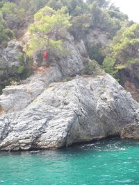 Rock formations at seaside