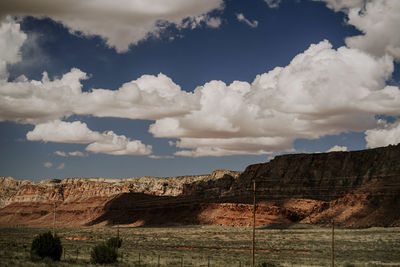 Scenic view of rocky mountains against sky