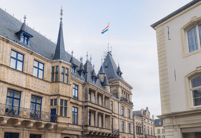 Low angle view of building against sky