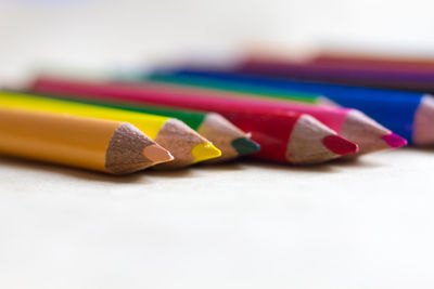 Close-up of colorful pencils