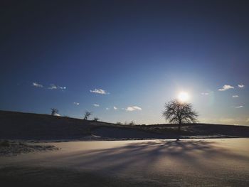 Scenic view of land against sky