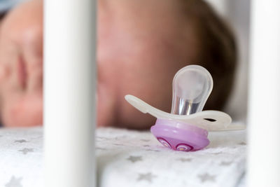 Close-up of woman in bathtub