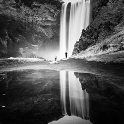 Scenic view of waterfall