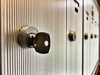 Close-up of door handle