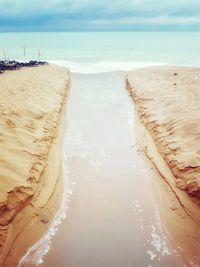 Panoramic view of beach against sky